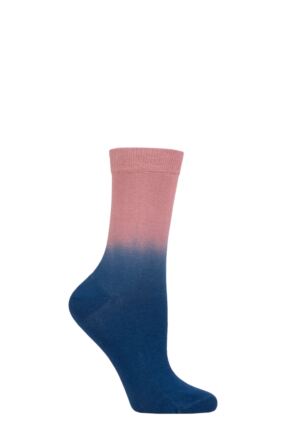 Ladies 1 Pair Thought Dip Dye Bamboo and Organic Cotton Socks