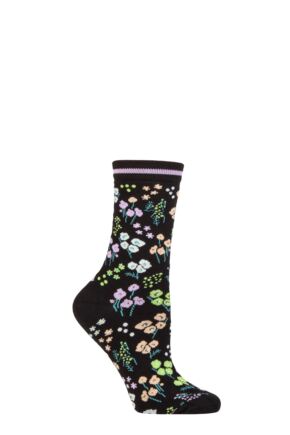 Ladies 1 Pair Thought Laney Floral Organic Cotton Socks