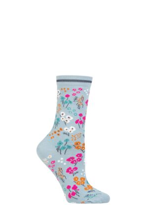 Ladies 1 Pair Thought Laney Floral Organic Cotton Socks