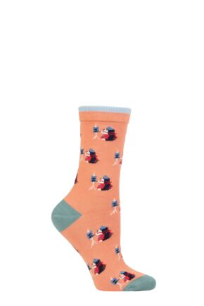 Ladies 1 Pair Thought Bamboo and Organic Cotton Animal Socks