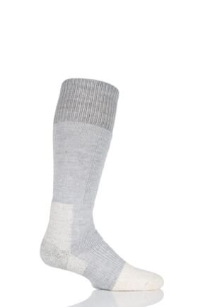 Mens and Ladies 1 Pair Thorlos Mountaineering Thick Cushion Socks With Wool and Thorlon Light Grey 5-8