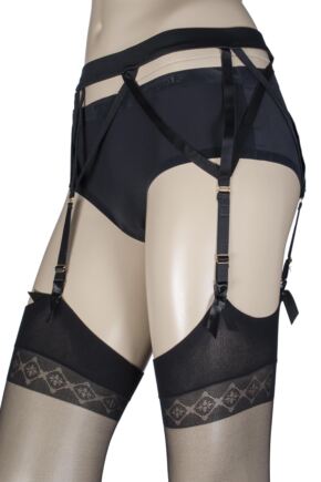 Ladies Couture Cross Strap Suspender Belt