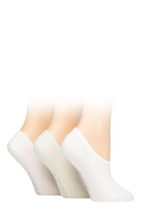 Ladies 3 Pair SOCKSHOP Wildfeet Mesh Pattern Fashion Shoe Liner Socks