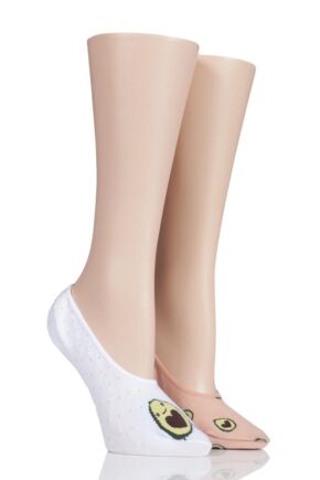 Ladies 2 Pair SOCKSHOP Wild Feet Invisible Socks
