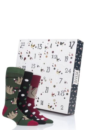 Mens 24 Pair SockShop Wild Feet Christmas Advent Calendar Socks