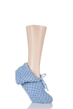 Ladies 1 Pair SOCKSHOP SnugSoles Bootie Slippers with Grip