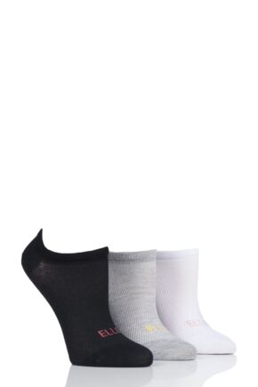 Ladies 3 Pair Elle Sport Mesh Bamboo No Show Socks