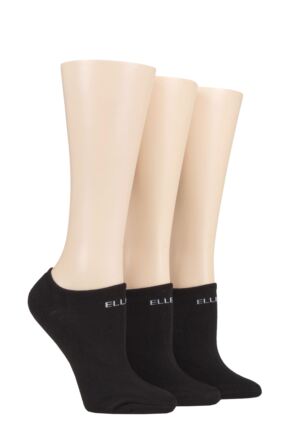 Ladies 3 Pair Elle Bamboo Cushioned No Shows