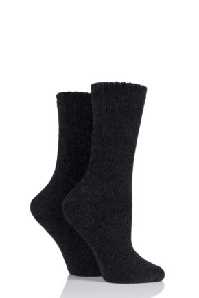 Ladies 2 Pair Elle Chenille Boot Socks