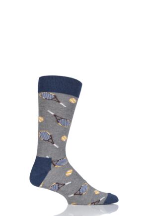 Mens 1 Pair Moustard Tennis Cotton Socks