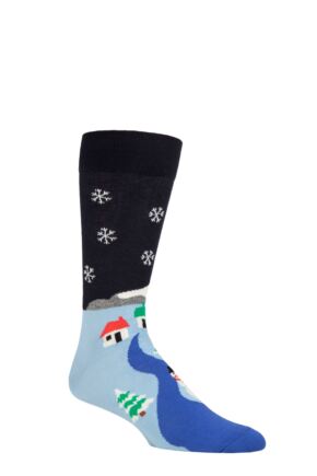 Mens and Ladies 1 Pair Happy Socks The Little House on the Snowland Socks