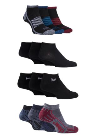 Mens 12 Pair SOCKSHOP Fresh Sock Drawer Collection Trainer Socks - Save £5
