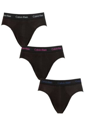 Mens 3 Pack Calvin Klein Cotton Stretch Hip Briefs