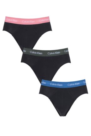 Mens 3 Pack Calvin Klein Cotton Stretch Hip Briefs