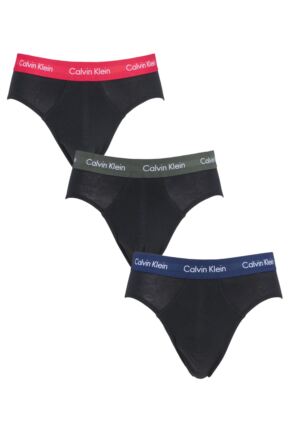 Mens 3 Pack Calvin Klein Cotton Stretch Hip Briefs