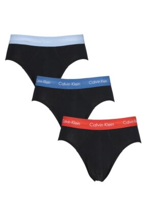 Mens 3 Pack Calvin Klein Cotton Stretch Hip Briefs