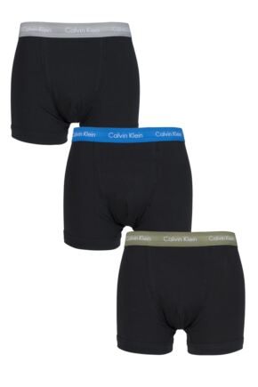 Mens 3 Pack Calvin Klein Cotton Stretch Trunks