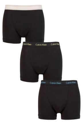 Mens 3 Pack Calvin Klein Cotton Stretch Trunks