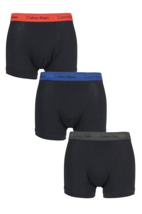 Mens 3 Pack Calvin Klein Cotton Stretch Trunks