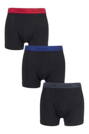 Mens 3 Pack Calvin Klein Cotton Stretch Trunks