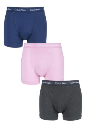 Mens 3 Pack Calvin Klein Cotton Stretch Trunks