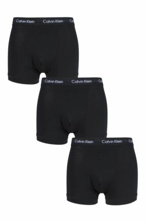 Mens 3 Pack Calvin Klein Cotton Stretch Trunks