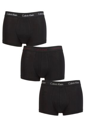 Mens 3 Pair Calvin Klein Low Rise Trunks