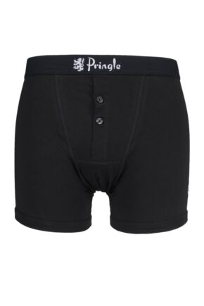 Mens 1 Pack Pringle Button Fly Cotton Boxer Shorts