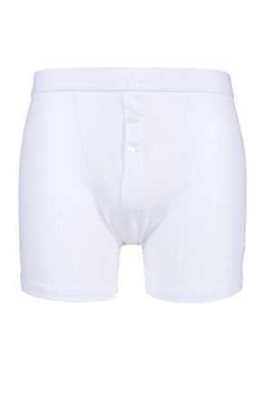 Mens 1 Pack Pringle Button Fly Cotton Boxer Shorts