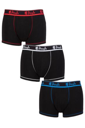 Mens 3 Pack Pringle Cotton Trunks