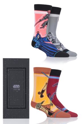 Mens and Ladies 4 Pair Stance Star Wars Collaboration Gift Boxed Socks