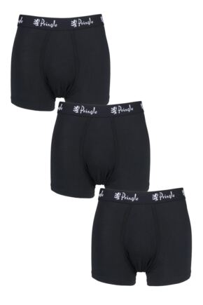 Mens 3 Pack Pringle 95% Modal Hipster Trunks