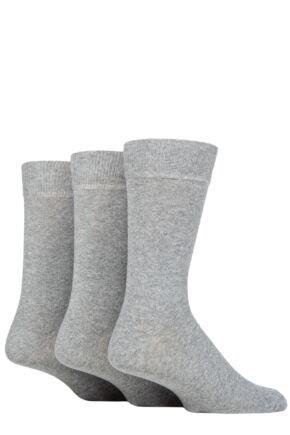 Mens 3 Pair SOCKSHOP TORE 100% Recycled Plain Cotton Socks Grey 7-11 Mens
