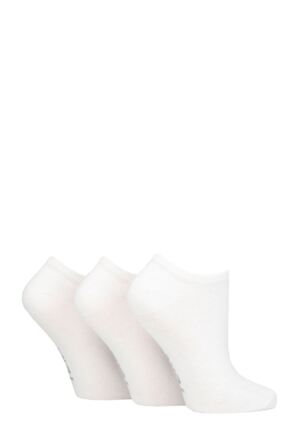 Ladies 3 Pair SOCKSHOP TORE 100% Recycled Plain Cotton Trainer Socks