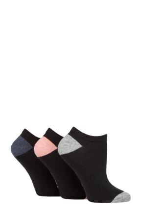 Ladies 3 Pair SOCKSHOP TORE 100% Recycled Heel and Toe Cotton Trainer Socks