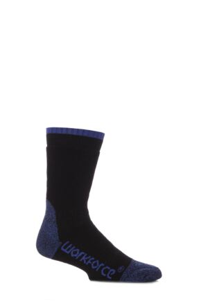 Mens 1 Pair Workforce Steel Safety Socks Black