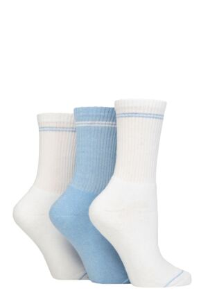 Ladies 3 Pair SOCKSHOP TORE 100% Recycled Fashion Cotton Sports Socks