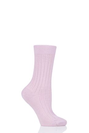 Ladies 1 Pair Pantherella 85% Cashmere Rib Socks