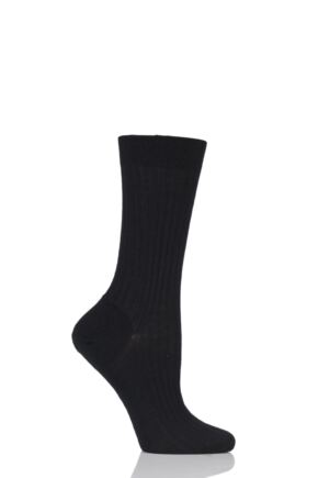 Ladies 1 Pair Pantherella Classic Merino Wool Ribbed Socks