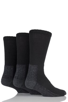 Mens 3 Pair Workforce Safety Boot Socks