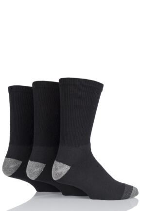 Mens 3 Pair Workforce Work Wear Socks Black