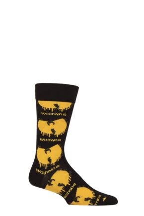 SOCKSHOP Music Collection 1 Pair Wu-Tang Clan Cotton Socks Dripping Logo One Size