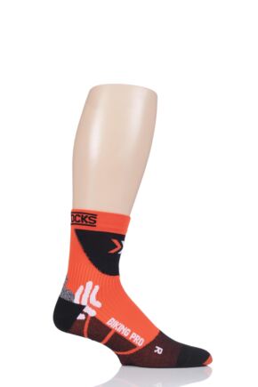 Mens and Ladies 1 Pair X-Socks Biking Pro Socks Orange/Black 3-5.5 Unisex