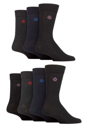 Mens 7 Pair Jeff Banks Plain Recycled Cotton Socks