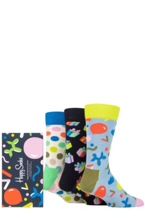 Happy Socks 3 Pair Happy Birthday Gift Boxed Socks