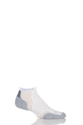 Mens and Ladies 1 Pair Experia By Thorlos Cushioned Running Micro Mini Crew Socks White 5.5-7.5