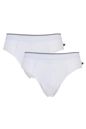 Mens 2 Pack Farah Slip Briefs White XXXXXL