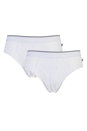 Mens 2 Pack Farah Keyhole Briefs White XXXXL