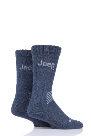 Mens 2 Pair Jeep Wool Mix Socks