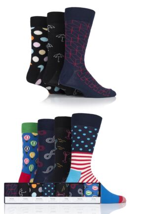 Mens and Ladies 7 Pair Happy Socks 7 Days Socks Gift Box